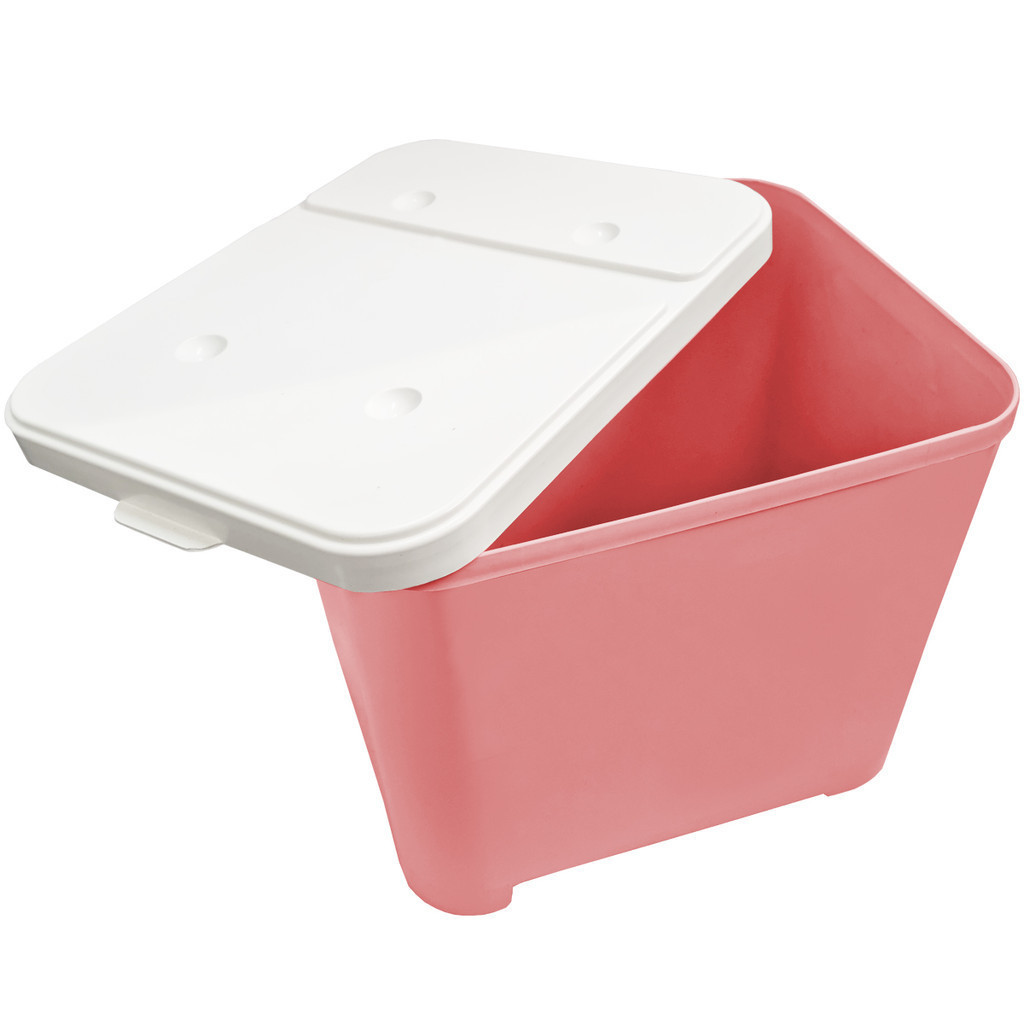 Detalhes do Container Guardar Ração Cachorro Gato Dog Canister Furacão Pet 15kg Antiformiga Rosa Bebe