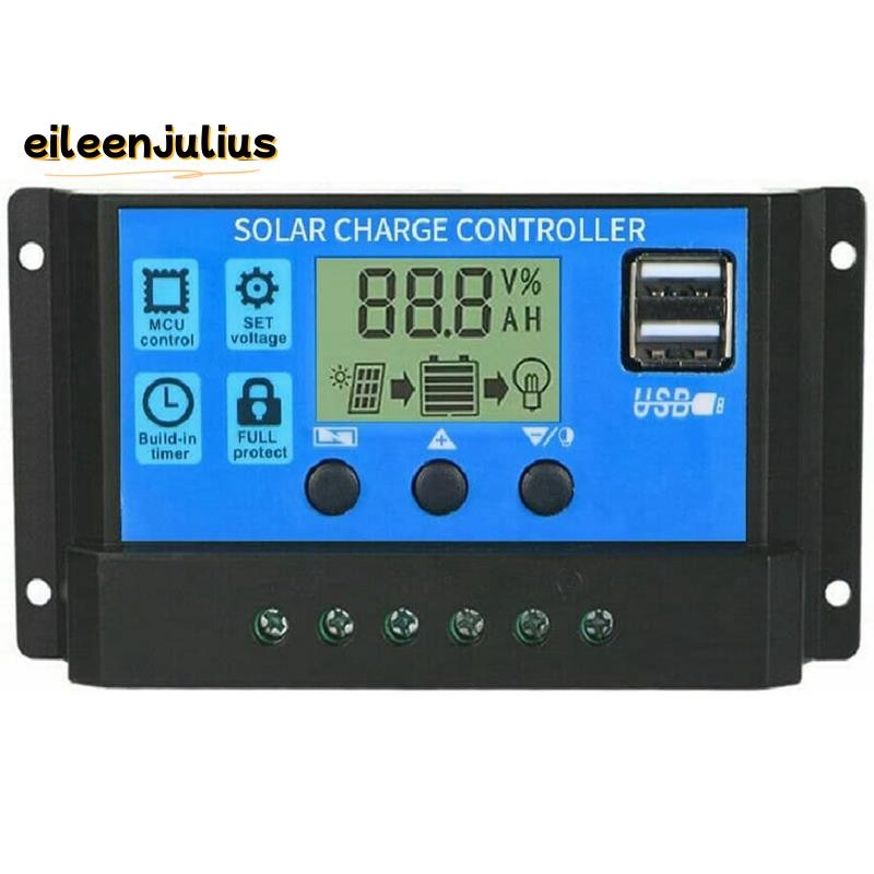 Controlador Multifuncional Solar 100A Com Porta USB Dupla , LCD