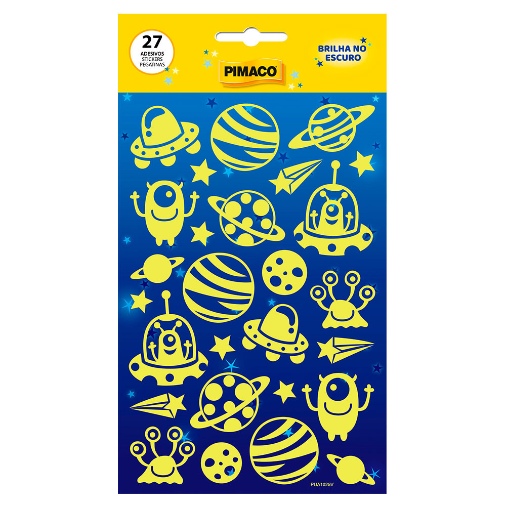 Etiqueta escolar Nave com 27 unidades Pimaco em Oferta na Shopee