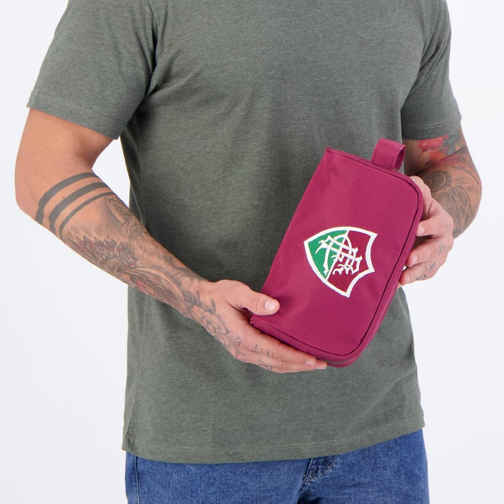 Necessaire Fluminense Bordô em Oferta na Shopee