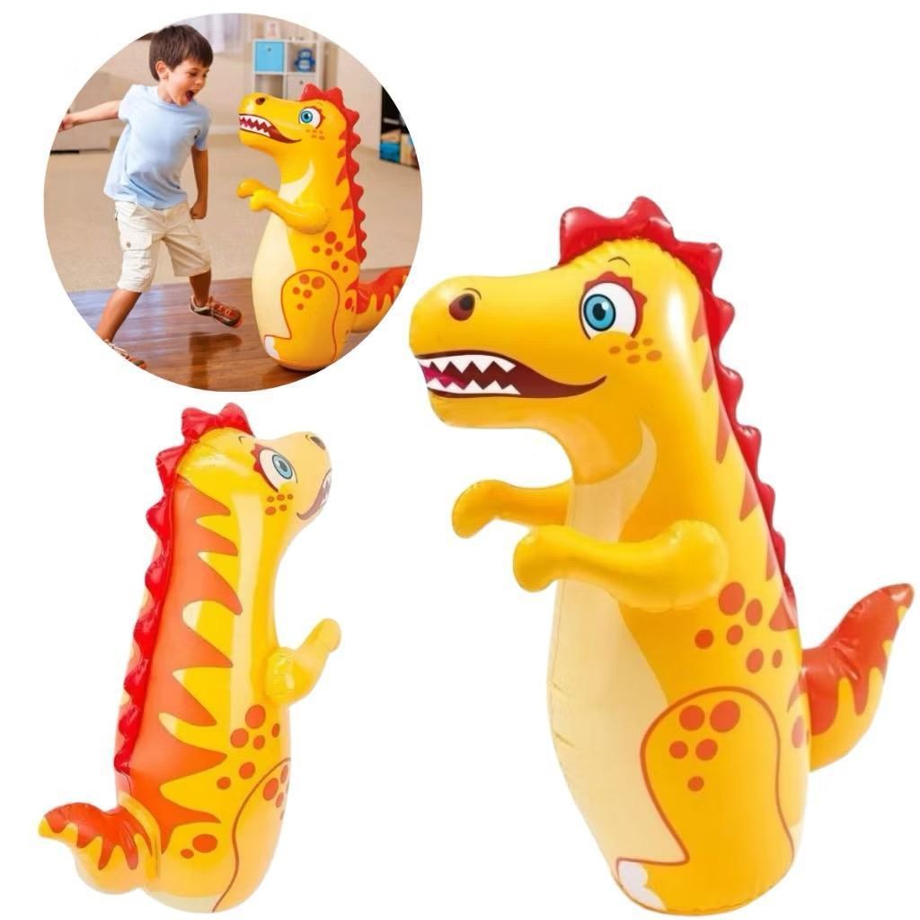 Brinquedo Dinossauro de boxe inflavel 3D para crianças João Bobo Gigante PVC Sensorial