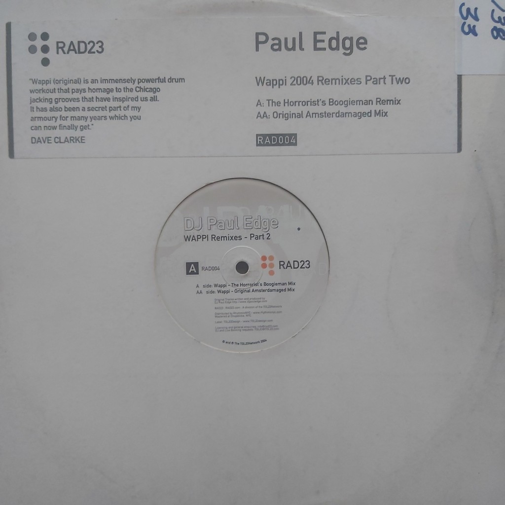Lp Paul Edge – Wappi 2004 Remixes Part Two 12'' Single Vinil