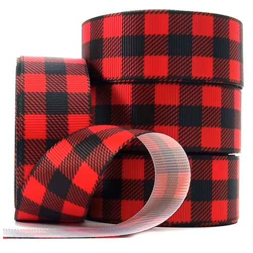 Fita de Gorgorão Xadrez Vermelho - N5 -  Rolo com 10 Metros em Oferta na Shopee