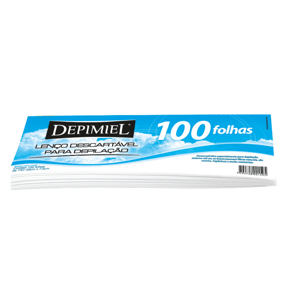Lenço de Tnt Descartável Depimiel Depilação 100 Folhas - Beauty