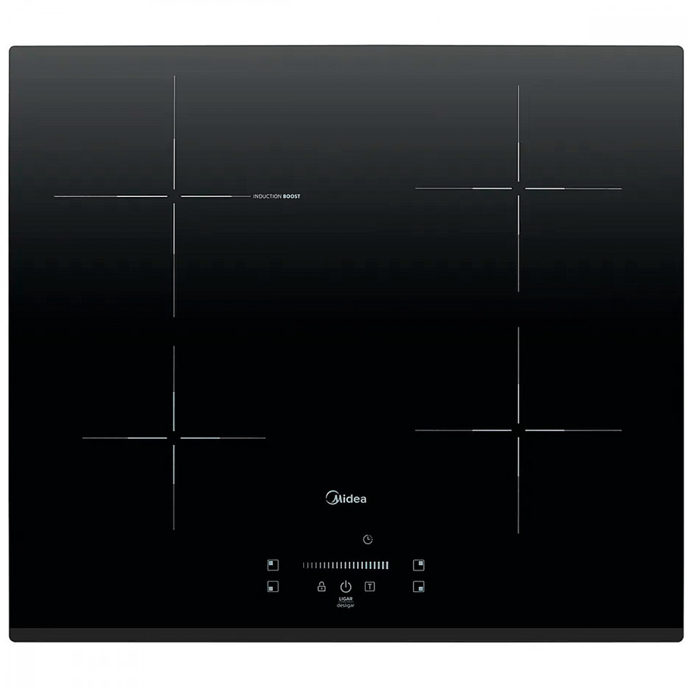 Cooktop 4 Bocas Midea Indução Touch Vitrocerâmica Preto 220V