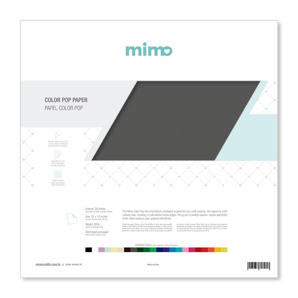 Papel Color Pop Cinza Lua Mimo - 30,5 x 30,5 cm - 180 gr - 25 unds em Oferta na Shopee