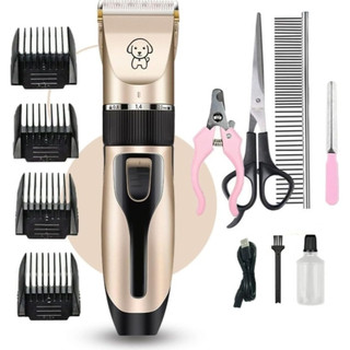 Kit Máquina Para Tosar Pet + Tesoura + Pente + Lixa Máquina Profissional Para Cachorro & …