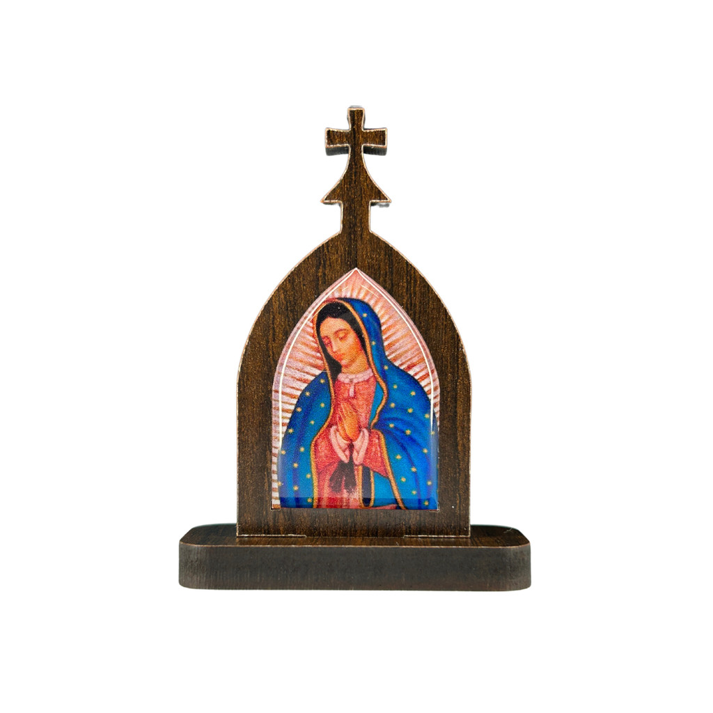 Mini Capela de Nossa Senhora de Guadalupe em MDF 7cm em Oferta na Shopee