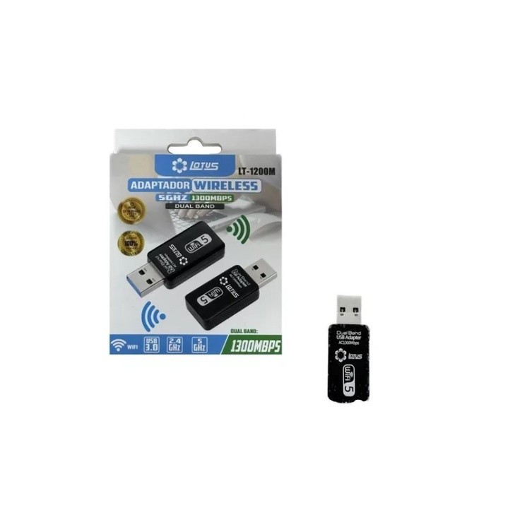 Adaptador Wireless 5Ghz 1300Mbps Dual Band