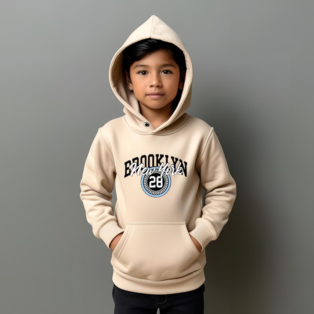 Moletom blusa de frio canguru infantil casaco estampado new york brooklyn 28 canguru