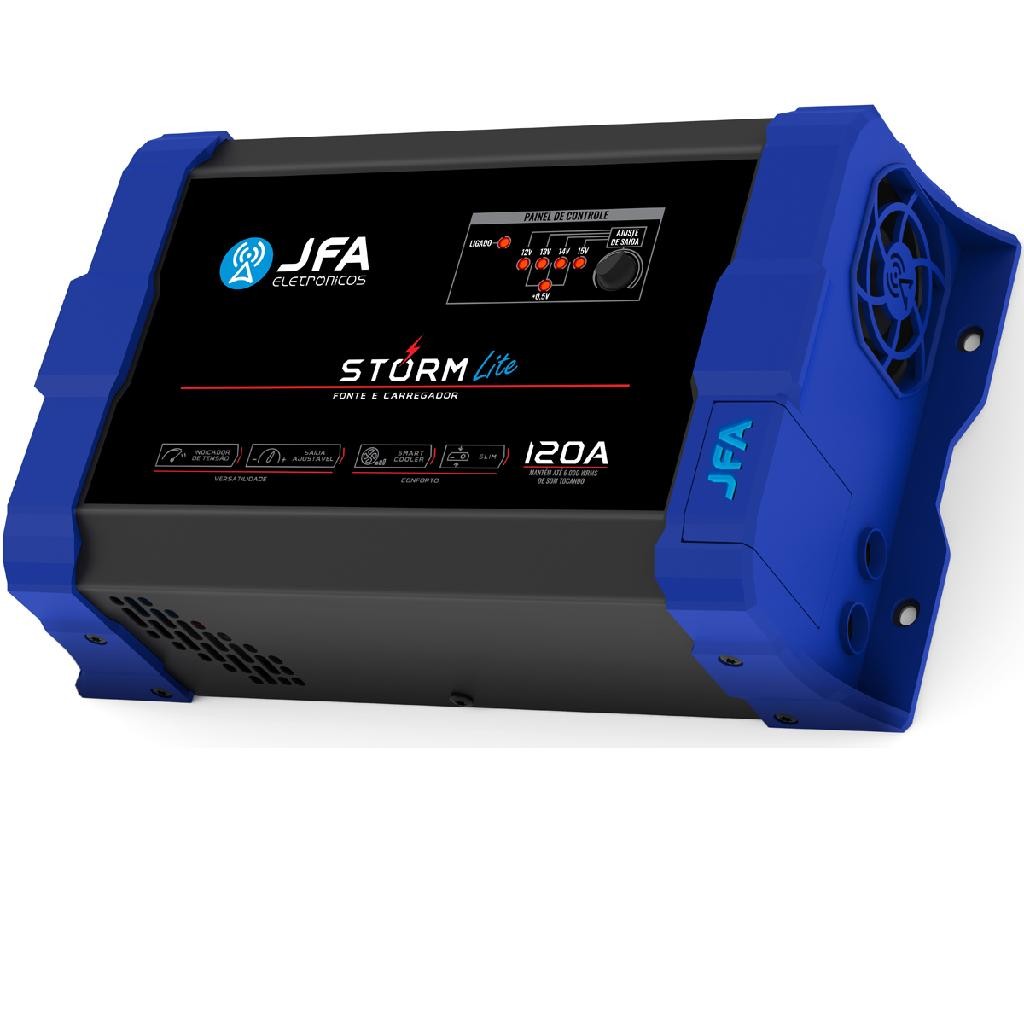 Fonte JFA Lite 120A Bivolt Carregadora de Bateria De Trio Paredão Som Automotivo Festa Show 12v em Oferta na Shopee