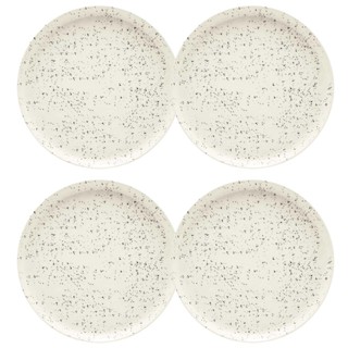 Jogo com 4 Pratos Rasos 26 Cm Oxford Flat Chuvisco em Oferta na Shopee