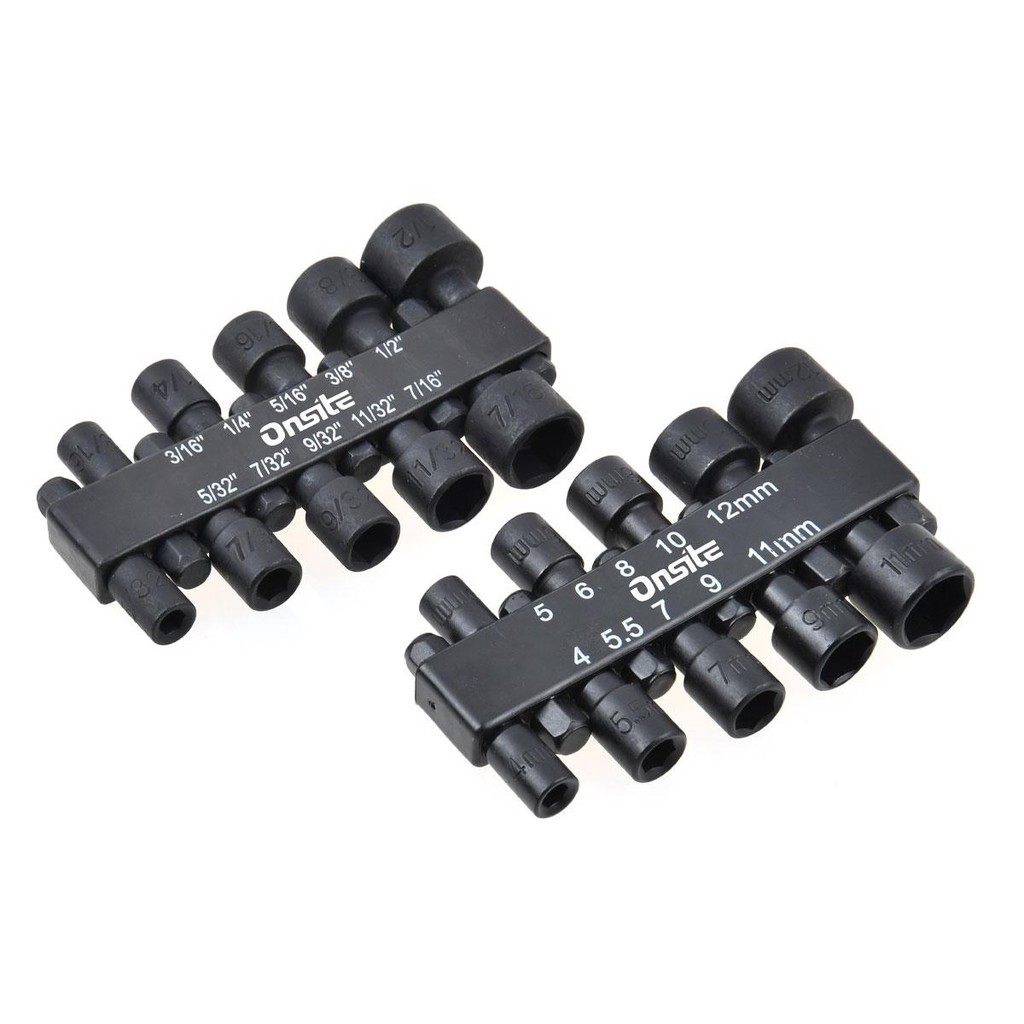 Jogo de Bits Canhão Impacto 5/32'' á 1/2'' - 4 á 12mm - 20 Peças (702752) -  Onsite em Oferta na Shopee