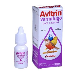 Avitrin Vermífugo para Pássaros Frasco 10 ml - Coveli