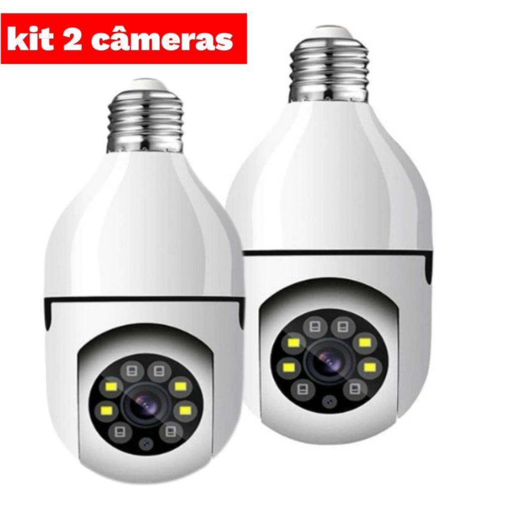 KIt 1/2 Mini IP Câmera Wifi sem fio visão noturna microfone auto falante acesso remoto aplicativo