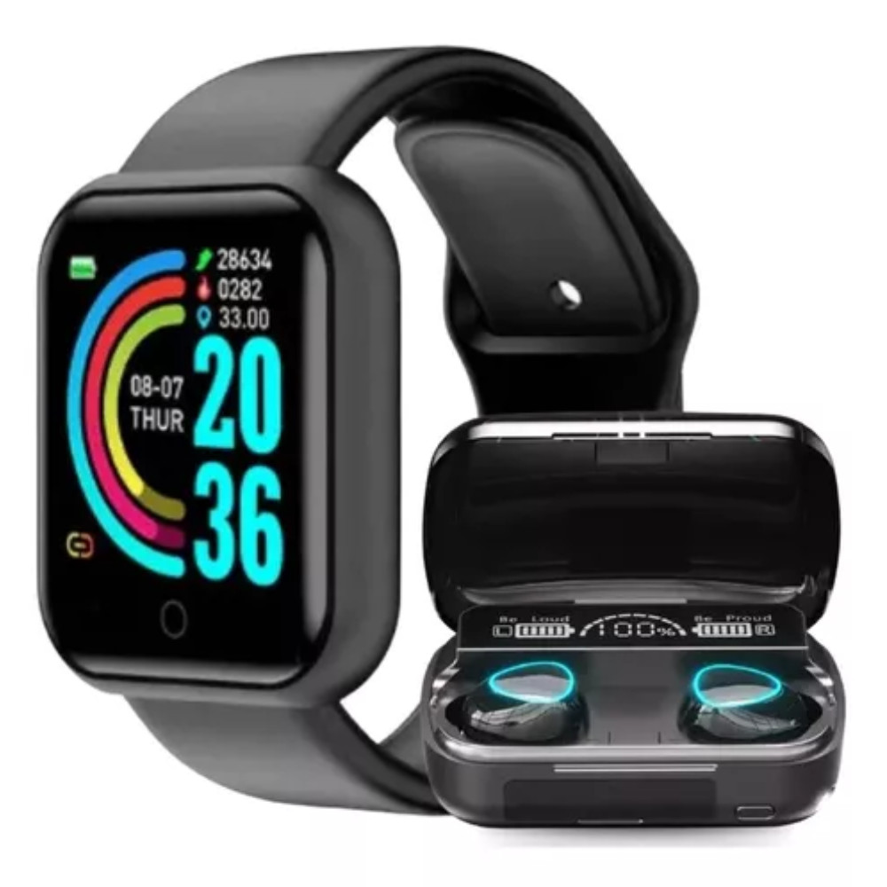Relógio Inteligente Smartwatch D20 Bluetooth Preto - Comprar com Melhor Preço em Aparelhos Vestíveis