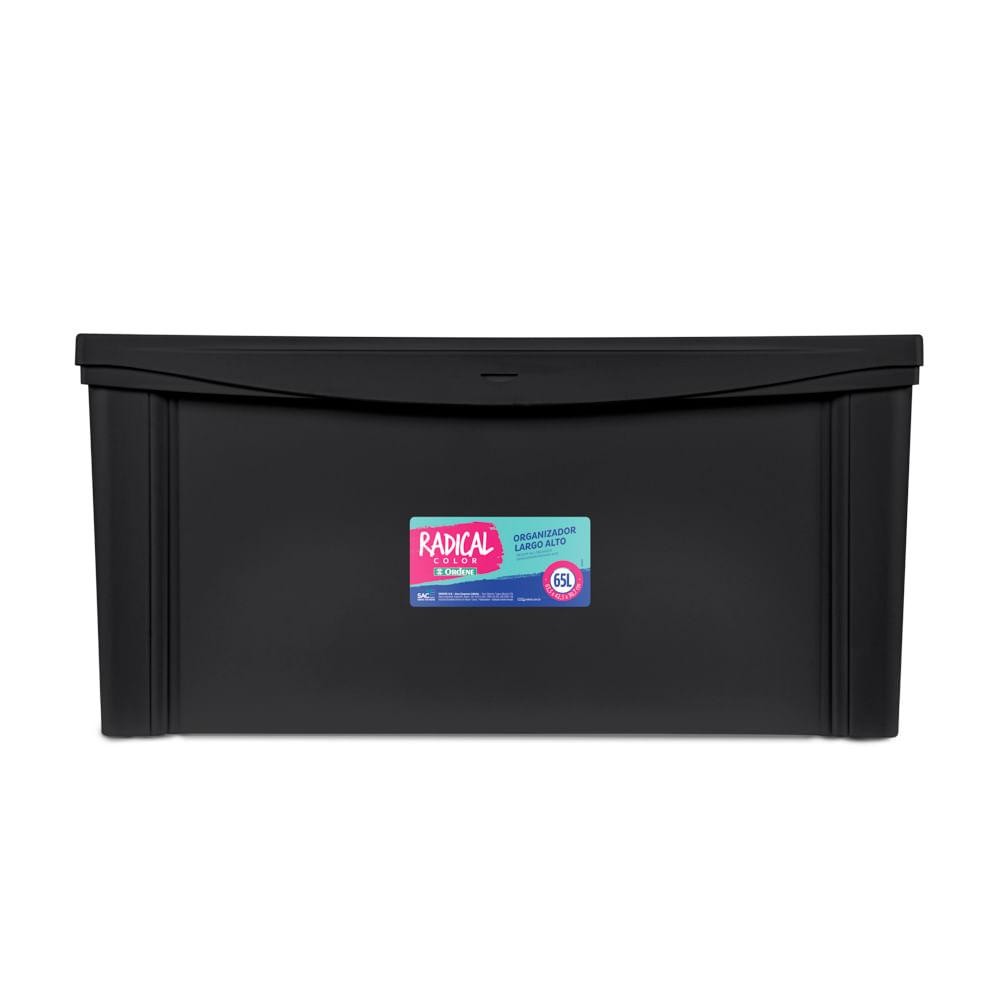 Caixa Organizadora Plástica Alta Preta 65L Radical Color Ordene em Oferta na Shopee