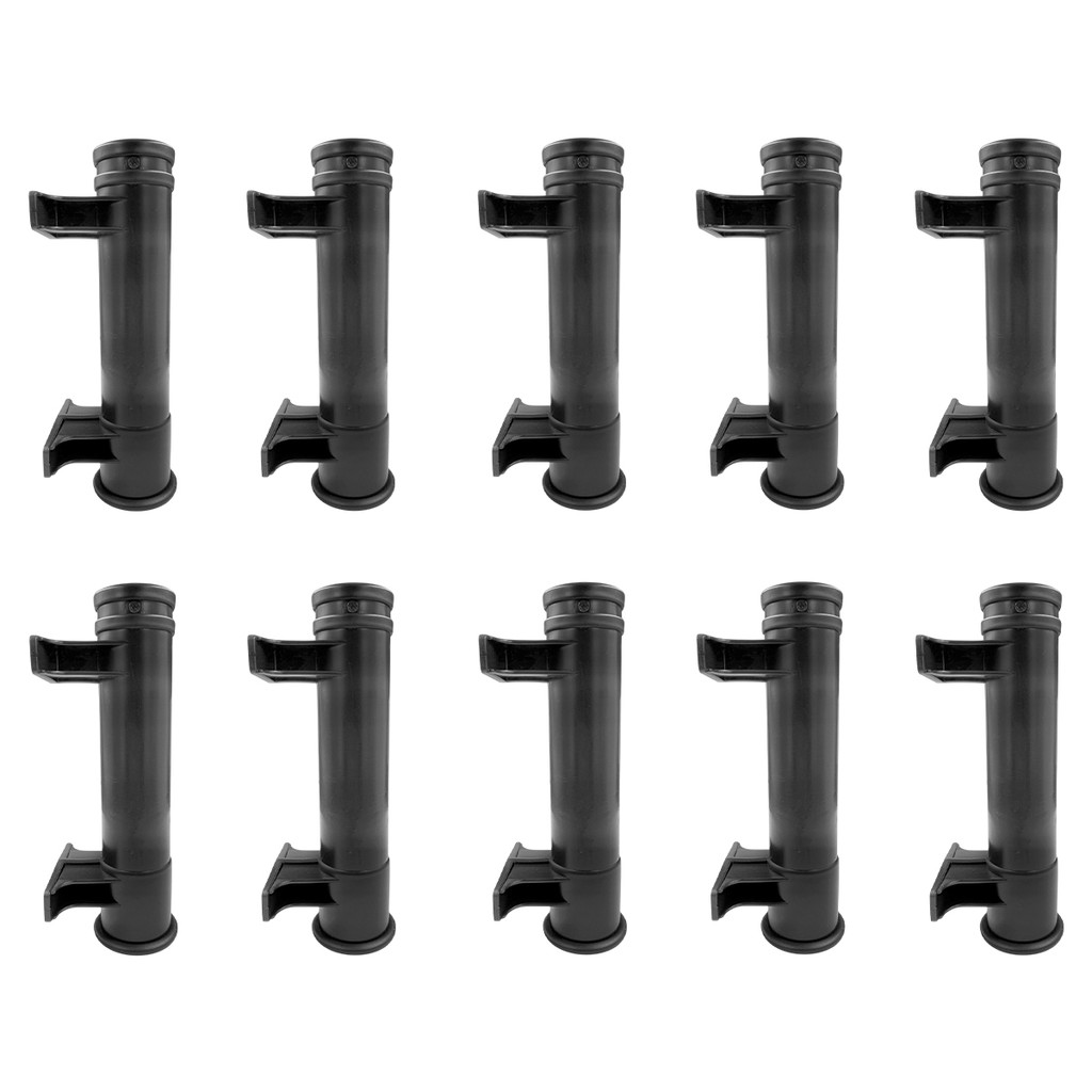 Kit 10 Porta Vara Caniço Lateral Rei Marine Cor Preta