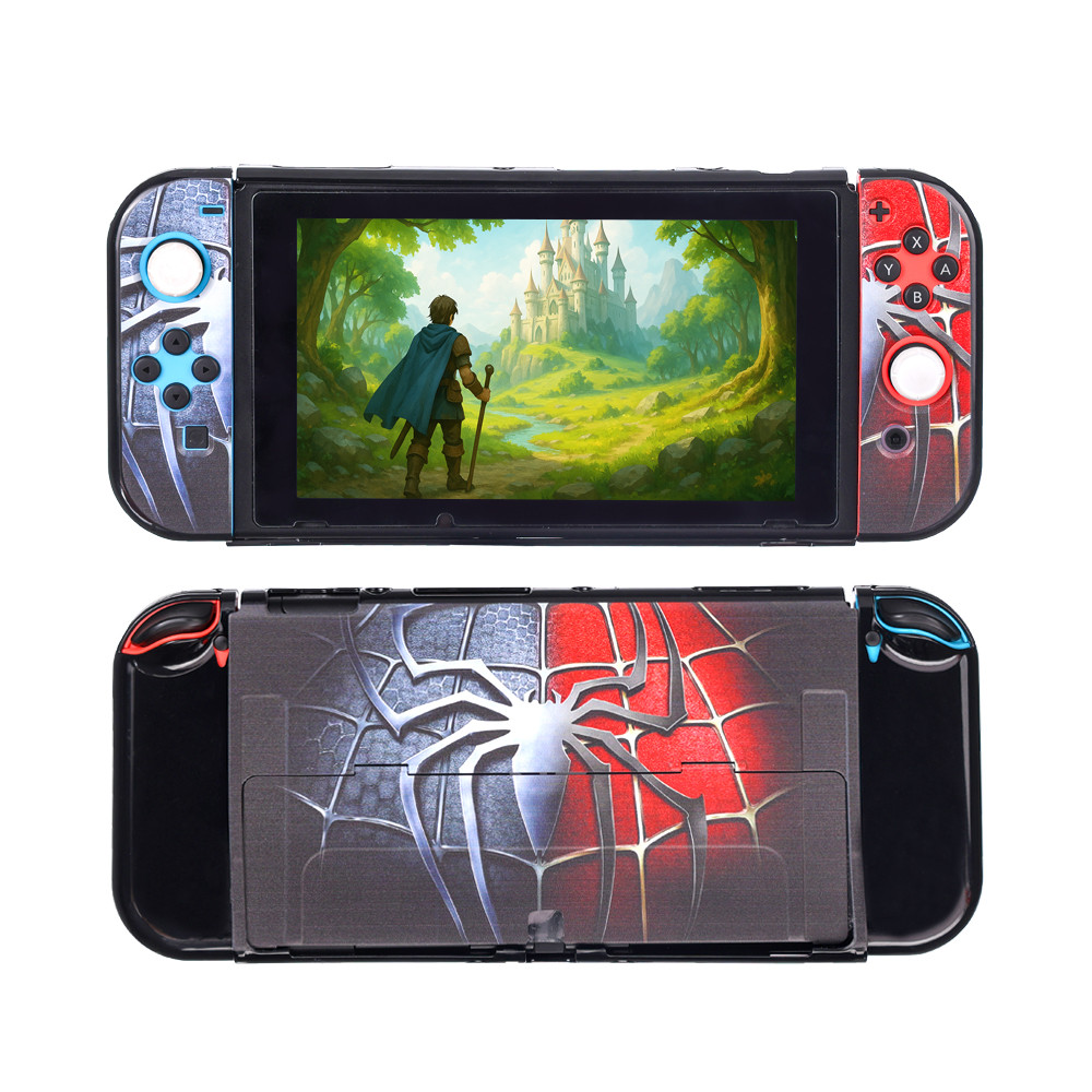 Kit Capa Protetora Rígida Spider-Man Edition Para Nintendo Switch OLED