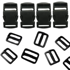 Kit 30 Fechos Engate Rápido 30mm Com 30 Reguladores Plástico