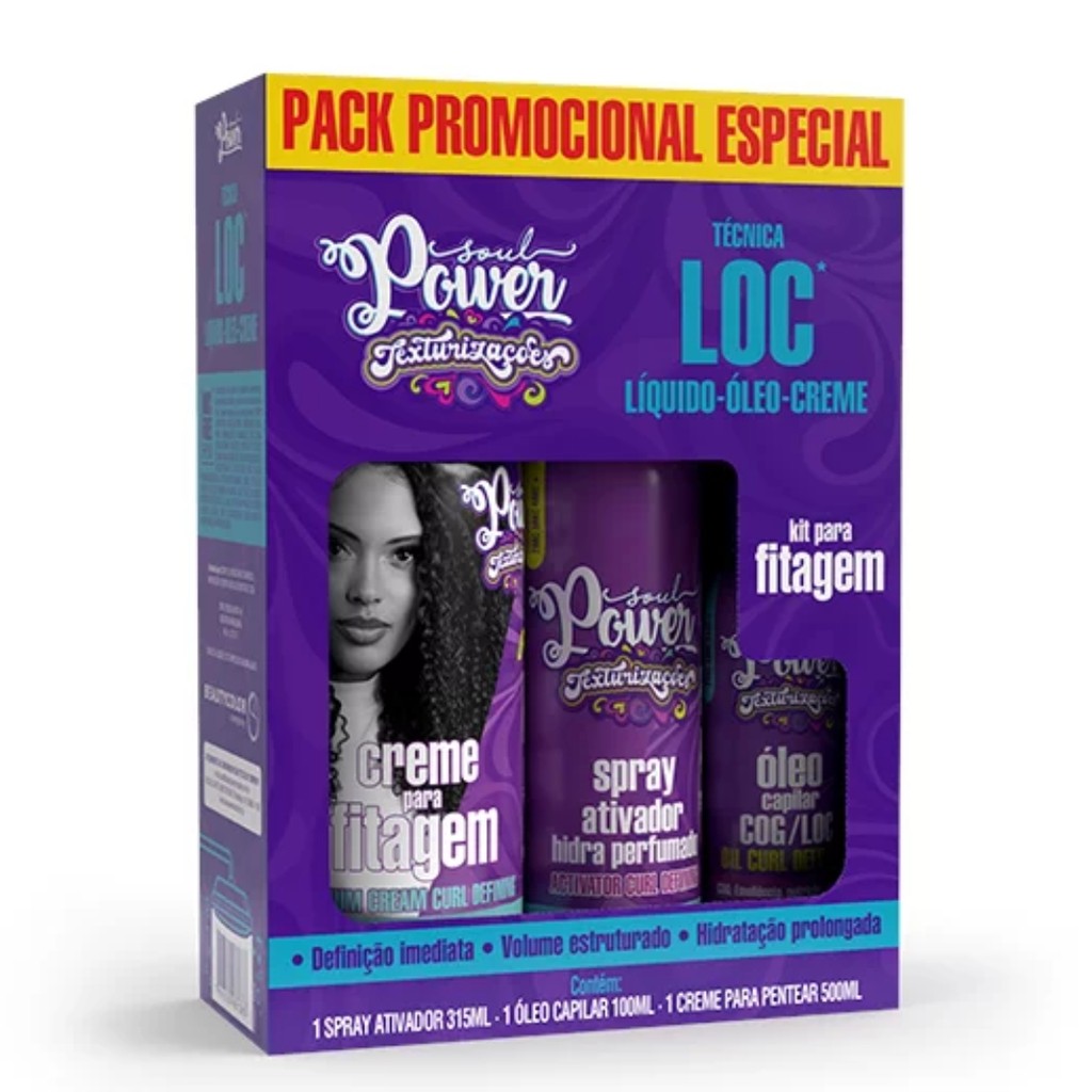 Kit Soul Power Texturizações Fitagem Creme Spray Óleo em Oferta na Shopee