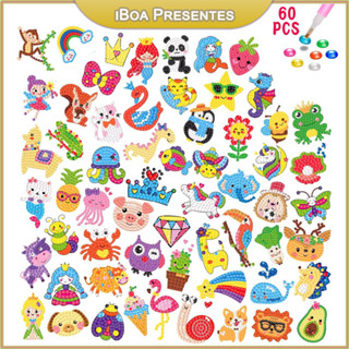 Kit Adesivos De Pintura Com Diamante Para Crianças Infantil Promoção Brinquedos De Adesivos Diy iBoa Presentes em Oferta na Shopee