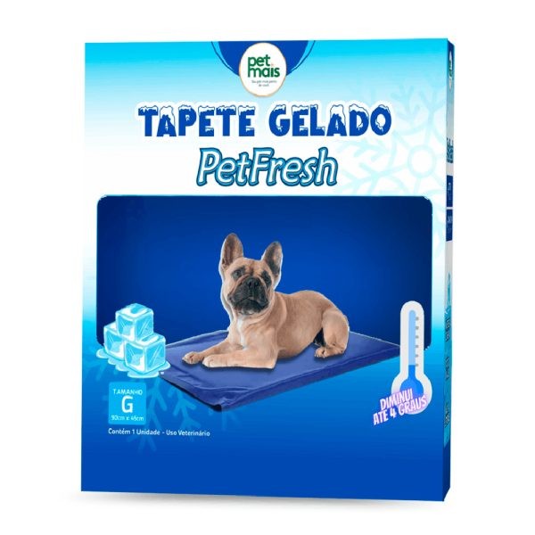 Tapete Gelado PetFresh Para Cães Petmais Tamanho G 90x45cm - Pets