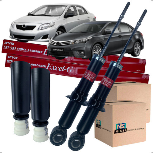 Par Amortecedor Traseiro Kayaba + Kit Corolla 2009 2010 2011 2012 2013 2014 2015 2016 2017 2018 2019 em Oferta na Shopee