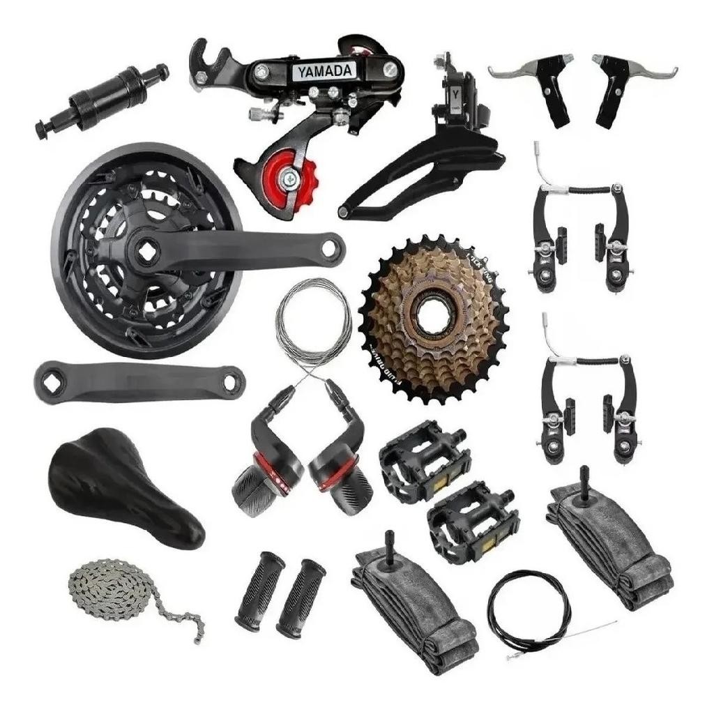 Kit Montar Bicicleta 26 Câmara 21 Marchas Freios Completo em Oferta na Shopee
