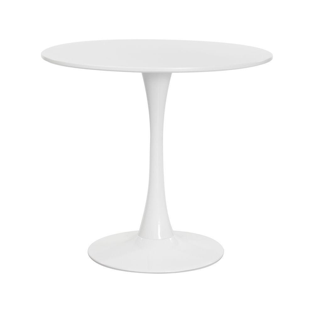 Mesa Saarinen Tulipa Redonda 80cm Tampo Madeira Branca em Oferta na Shopee