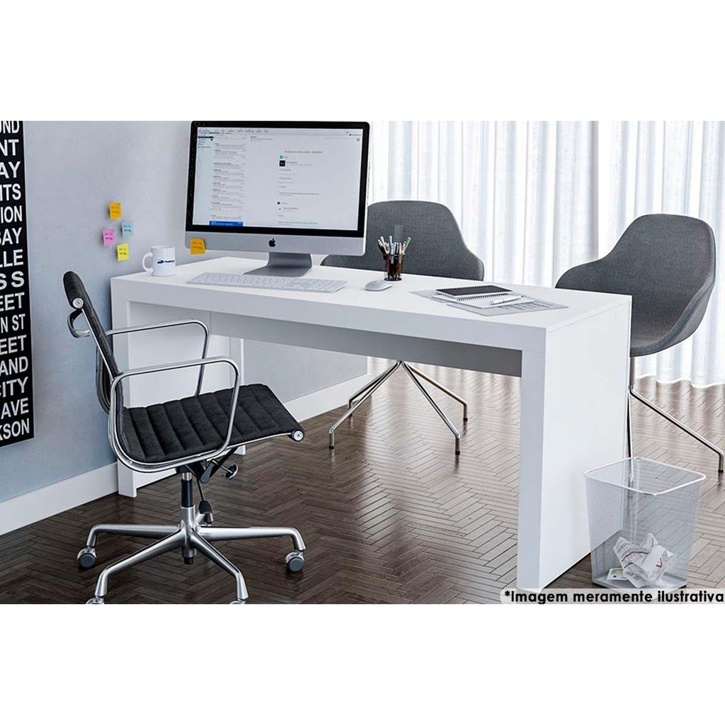 Mesa de Computador Office Branco - Politorno