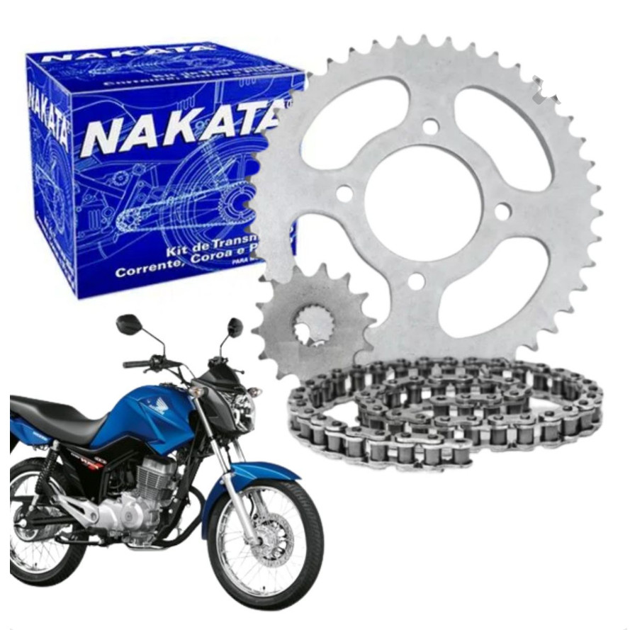 Kit Relacao Tracao Transmissao Honda Cg Titan Fan 150 2004 à 2015 Com Retentor Original Nakata em Oferta na Shopee