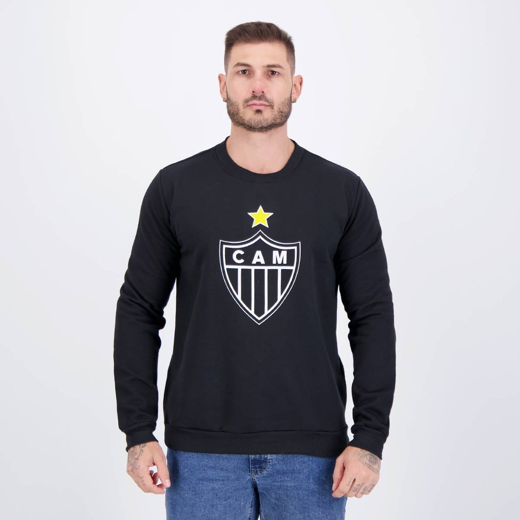 Moletom Atlético Mineiro Basic Preto - Men Clothes