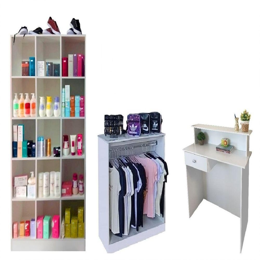 Expositores Colméia Balcão com Arara e Balcão de Atendimento em Oferta na Shopee