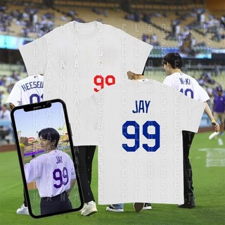 Camiseta Inspirada Personalizada Dodgers Jersey-Heesung Jungwon Jay Jake Sunghoon Sunoo Ni-ki