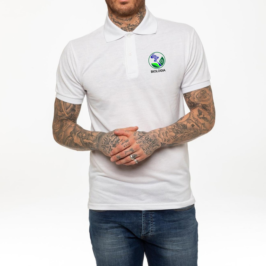 Biologia Camiseta Polo Unissex Malha Piquet