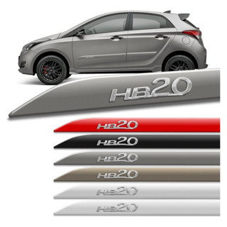 Friso Lateral Hb20 Prata Metal Alto Relevo Cromado 2019 em Oferta na Shopee