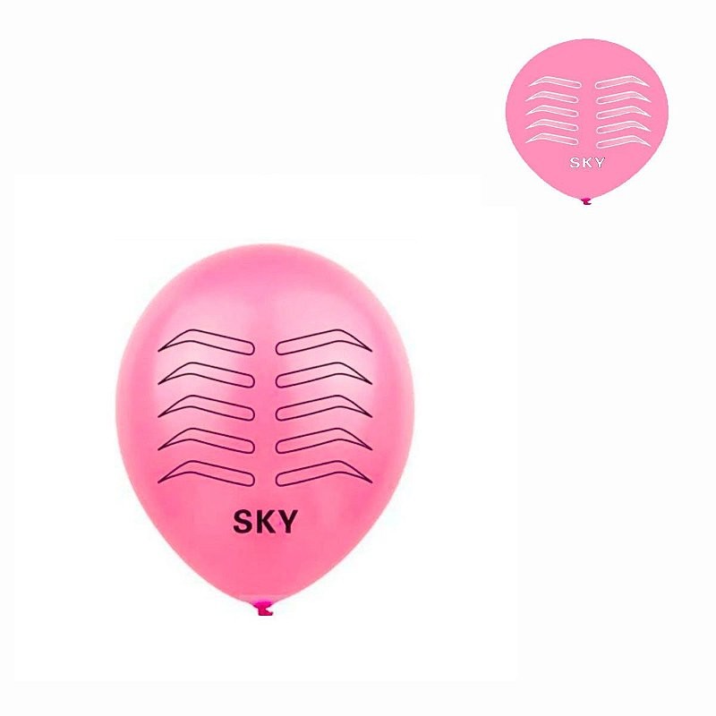20 Balão Bexiga Com Desenho Sobrancelhas Para Treino Henna em Oferta na Shopee