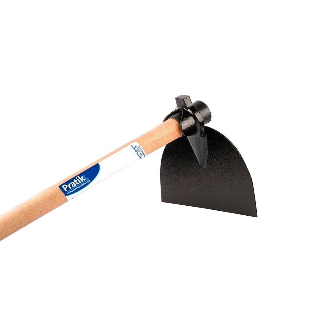 Enxada Pratik Temperada Estreita Goivada 24cm 2,5 Libras com Cabo 1,5m