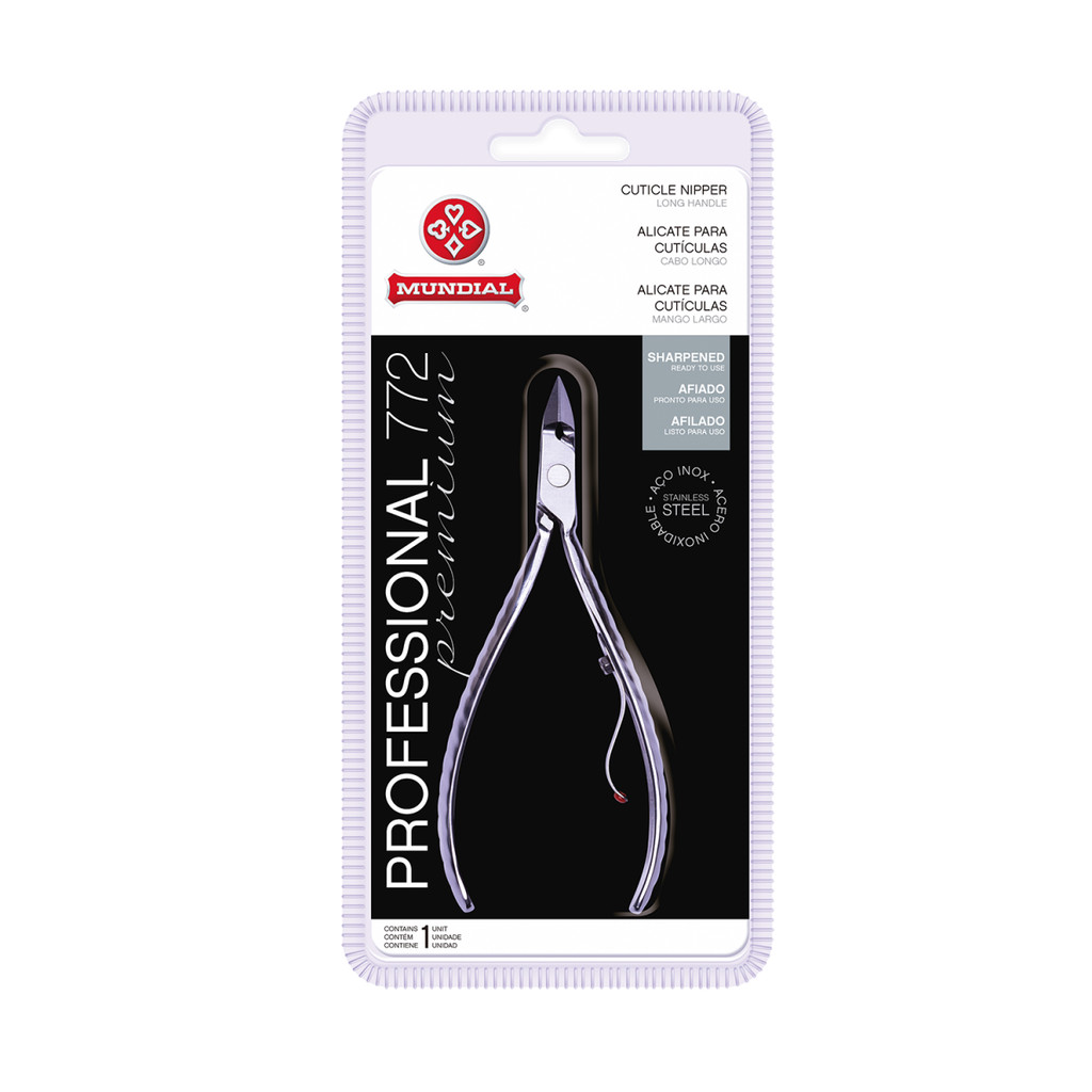ALICATE CUTICULA 772 CABO LONGO PROFESSIONAL PREMIUM INOX MUNDIAL