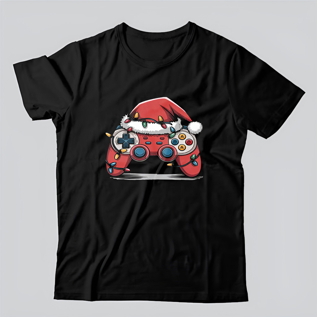 Camiseta Unissex Controle Video Game Natalino Natal Divertid