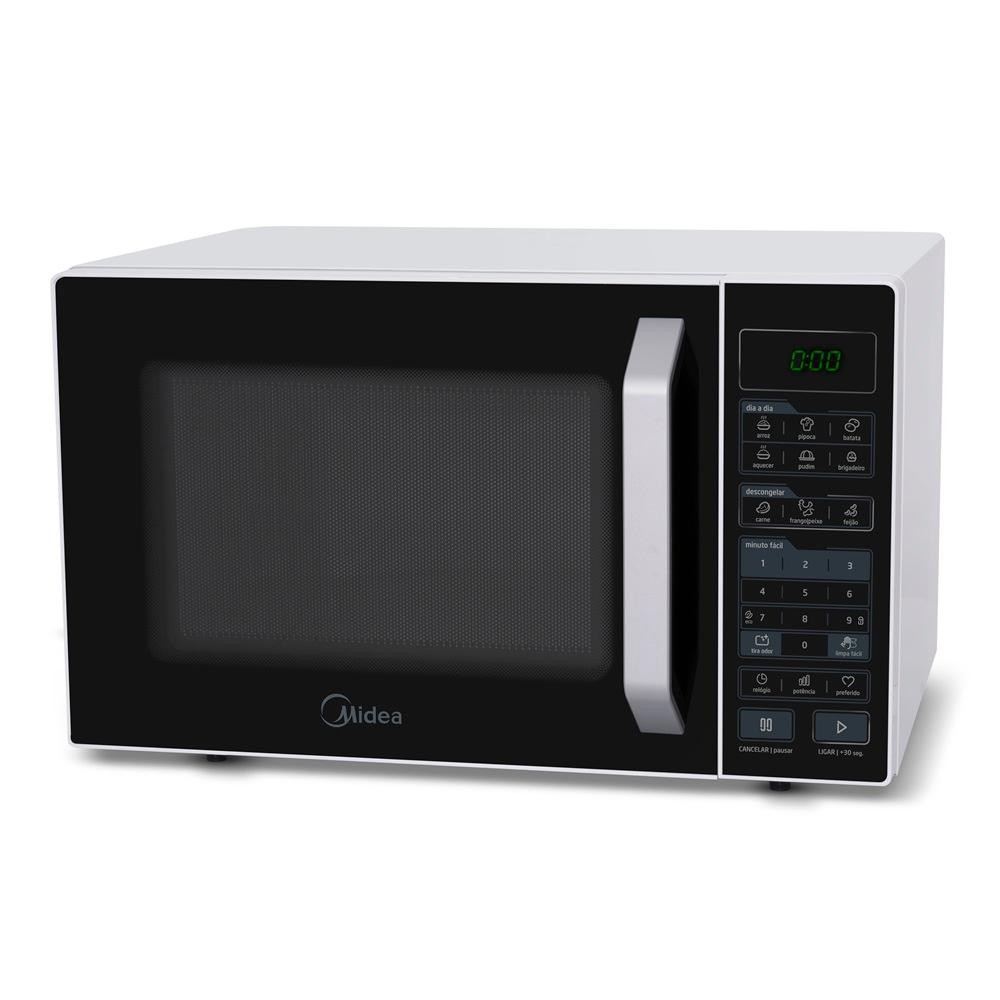 Forno Micro-ondas Midea 27 Litros 800W Branco e Preto MXSA27P1 127V
 em Oferta na Shopee