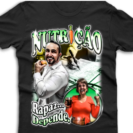 Camiseta Algodão Estampada Cursos Faculdade Meme Curso Nutri Nutrição Unissex