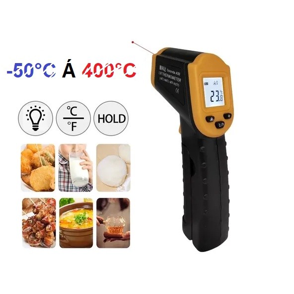 Termômetro Laser Digital Profissional Industrial E Culinário -50° Á 400° Kolling Sell