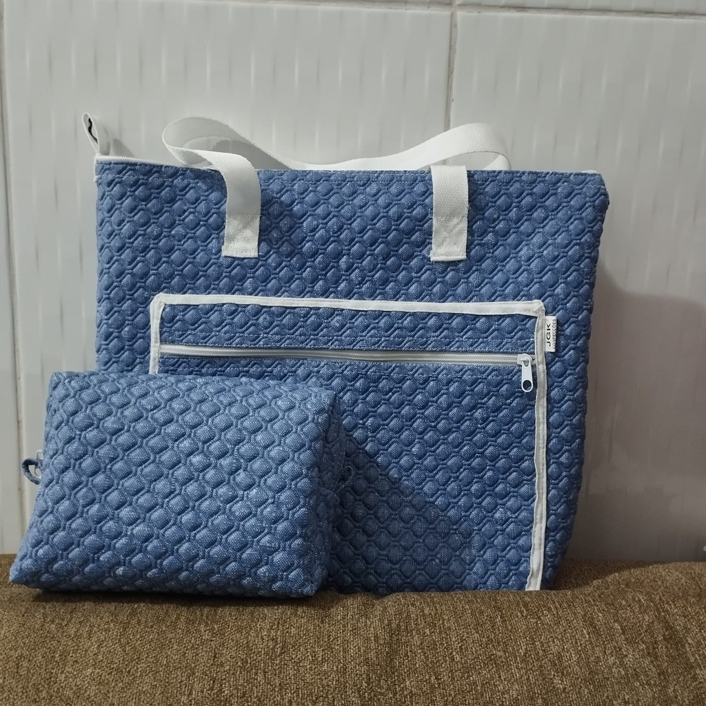 Kit Necessaire + Bolsa Bag Com Ziper Para Viagem e Armazenamento