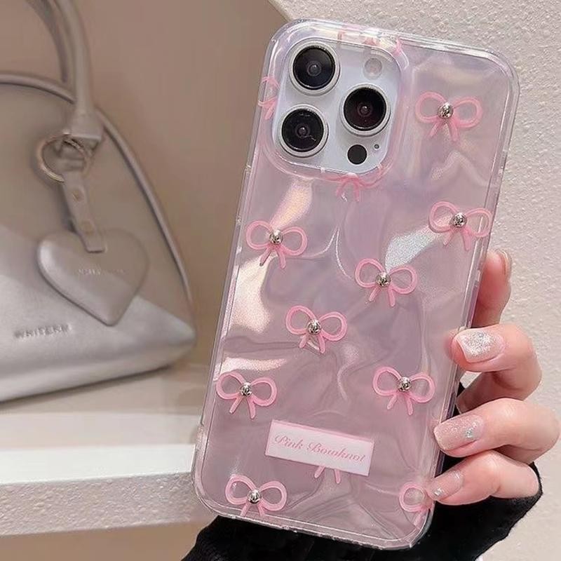 Flash Bowknot Pérola 3D Caso Para Samsung Galaxy A06 M06 M16 A56 A36 A26 A16 A06 A55 A50 A54 A53 A35 A30S A50S A25 A15 A