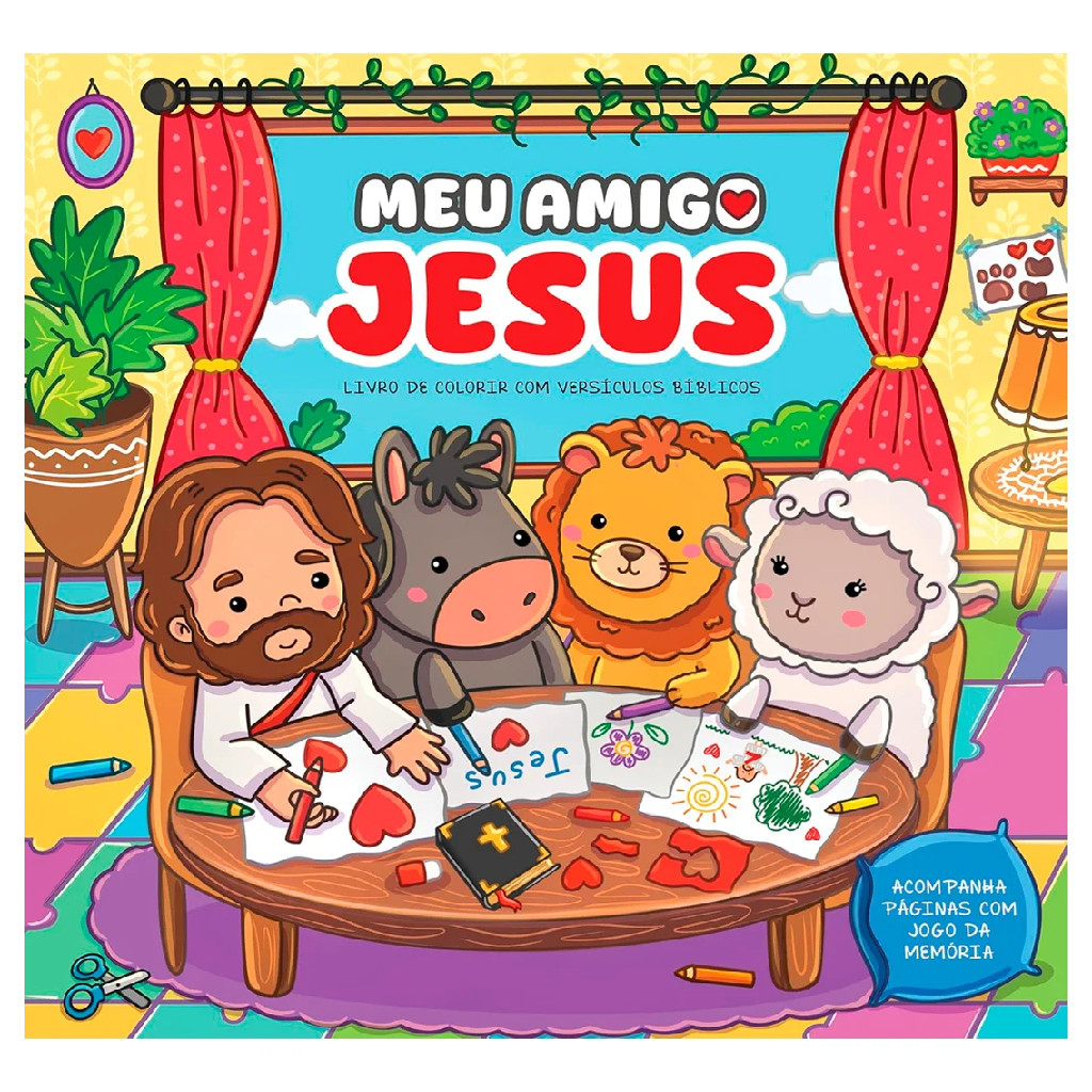 Livro Meu Amigo Jesus | Livro de Colorir Com Versículos Bíblicos em Oferta na Shopee