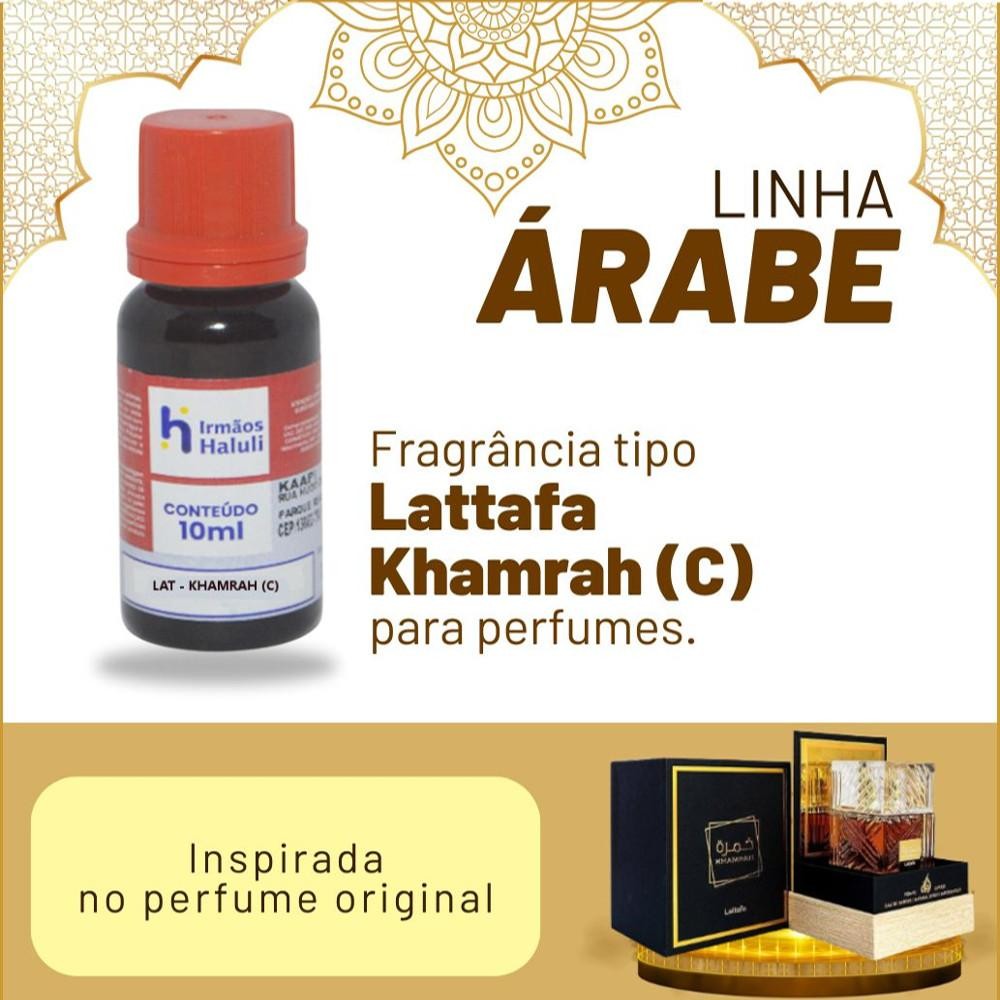 Essência LAT - KHAMRAH (C) P/ Perfumes Linha Árabe Irmãos Haluli (10ml) em Oferta na Shopee
