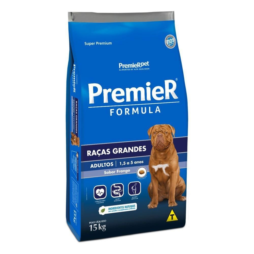 Ração Premier para Cães Adultos de Raças Grandes e Gigantes Frango 15kg em Oferta na Shopee