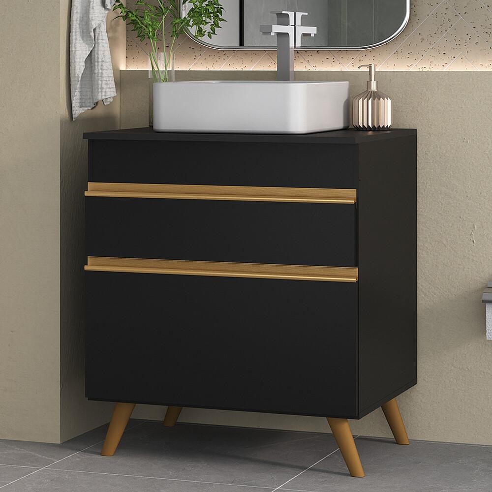 Gabinete Banheiro 1 Porta e 1 Gaveta Retrô 70cm Multimóveis V5024 em Oferta na Shopee